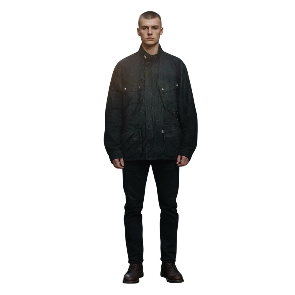 Kakadu Traders Australia Oilskin Field Jacket XL Black Micro Wax Outdoor‎ Cargo